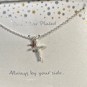New Cross Necklace on a silver adjustable chain